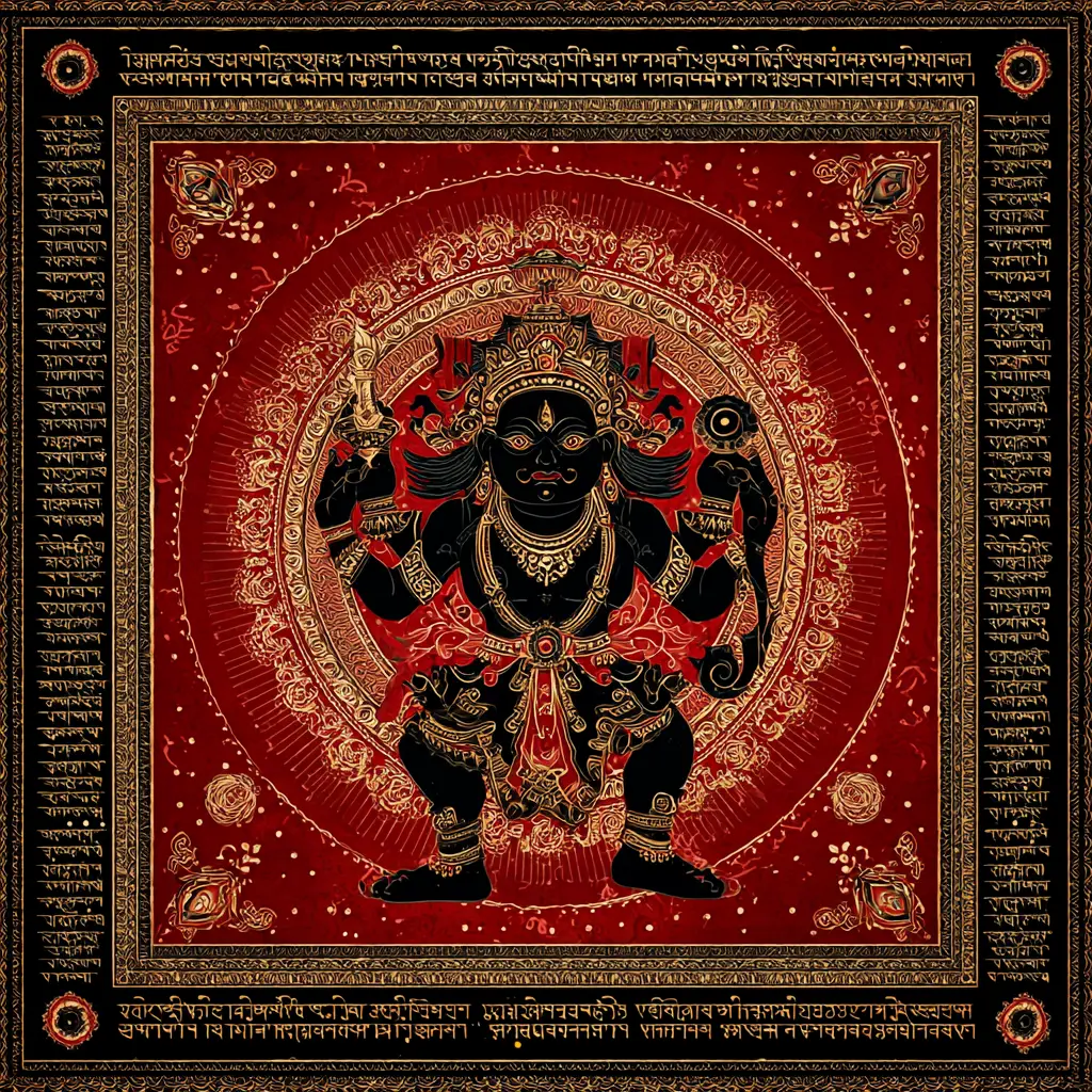 Bhairava représentante l’aspect de dissolution, de protection et de libération du temps et de la mort.