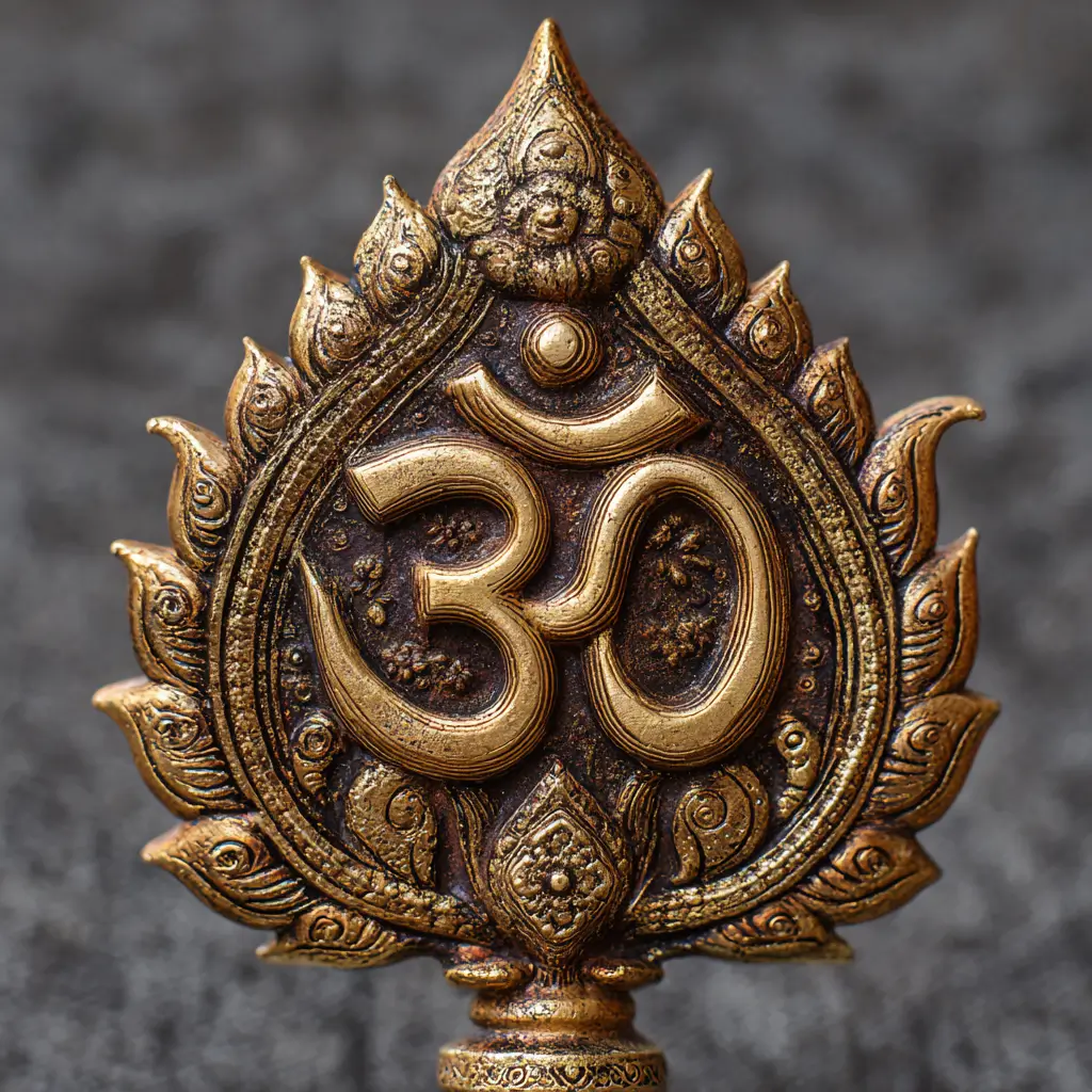 Illustration du mantra Om Namo Bhagavate (forme générique), invocation universelle au divin