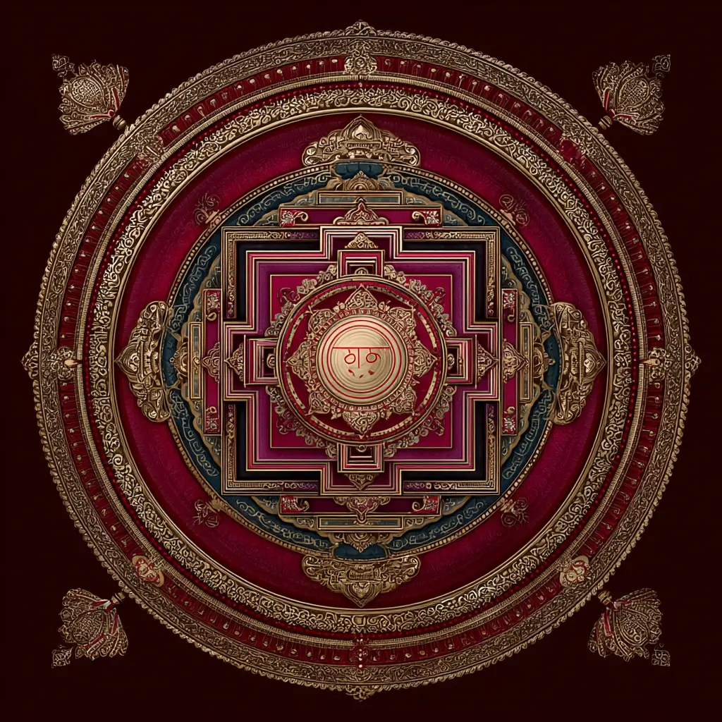 Illustration du mantra Vam Svadhisthana le bija mantra du chakra sacré